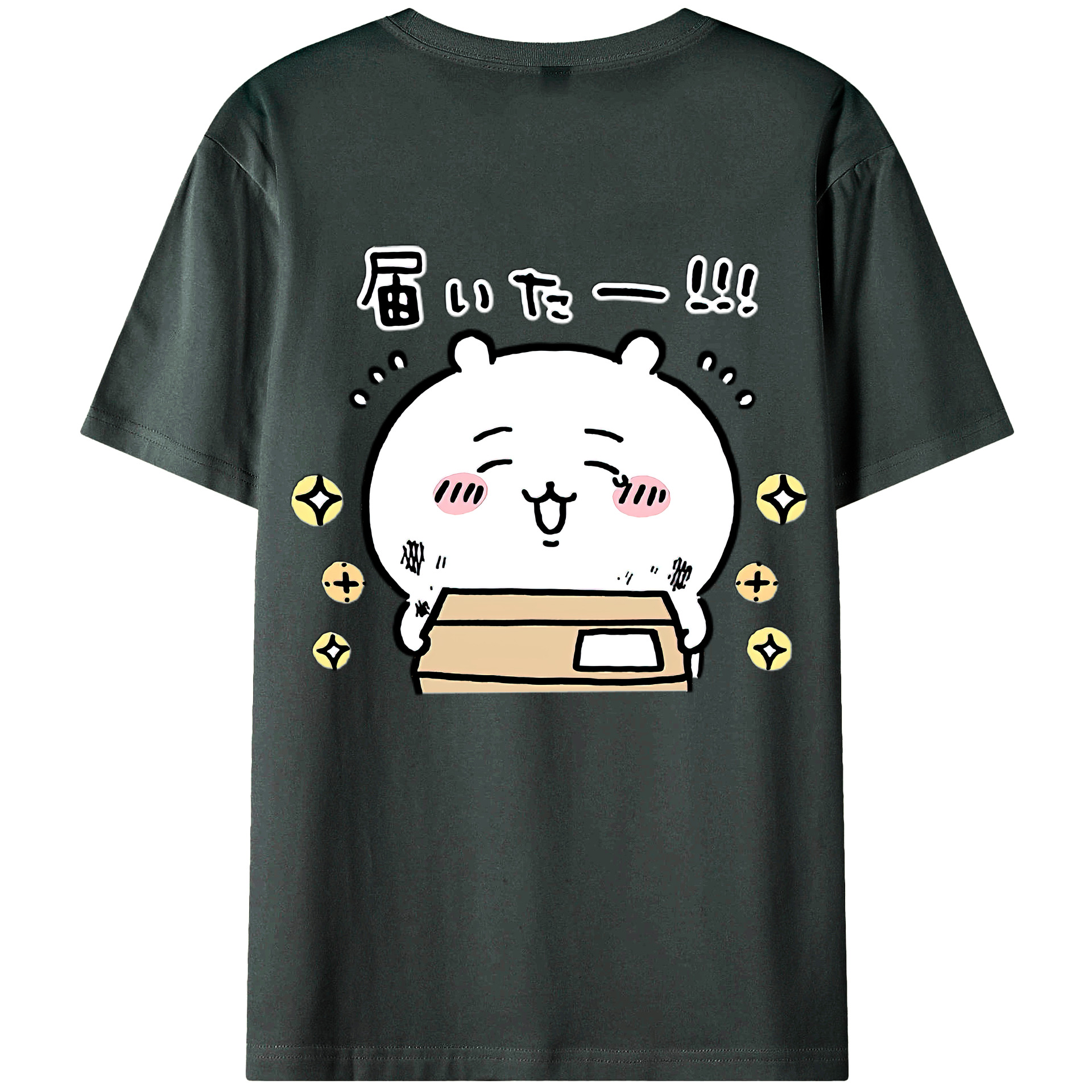 （画像用） ちいかわ ちいかわ Chii-kawa chiikawa 綿100％ メンズ半袖Tシャツ（バックプリント） 通気性
